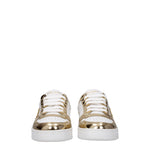 Prada Sneakers Donna Pelle Bianco Oro