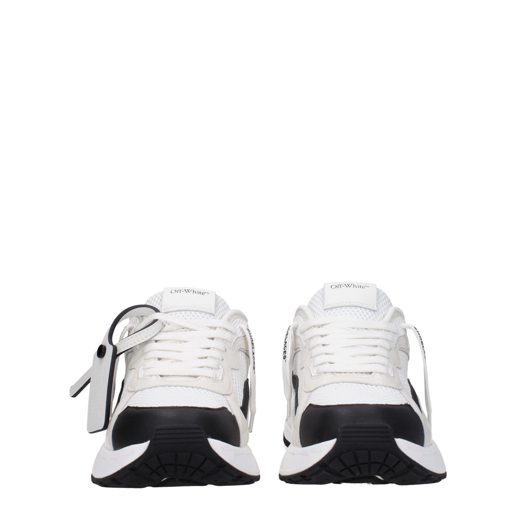 Off-White Sneakers Uomo Tessuto Bianco Nero