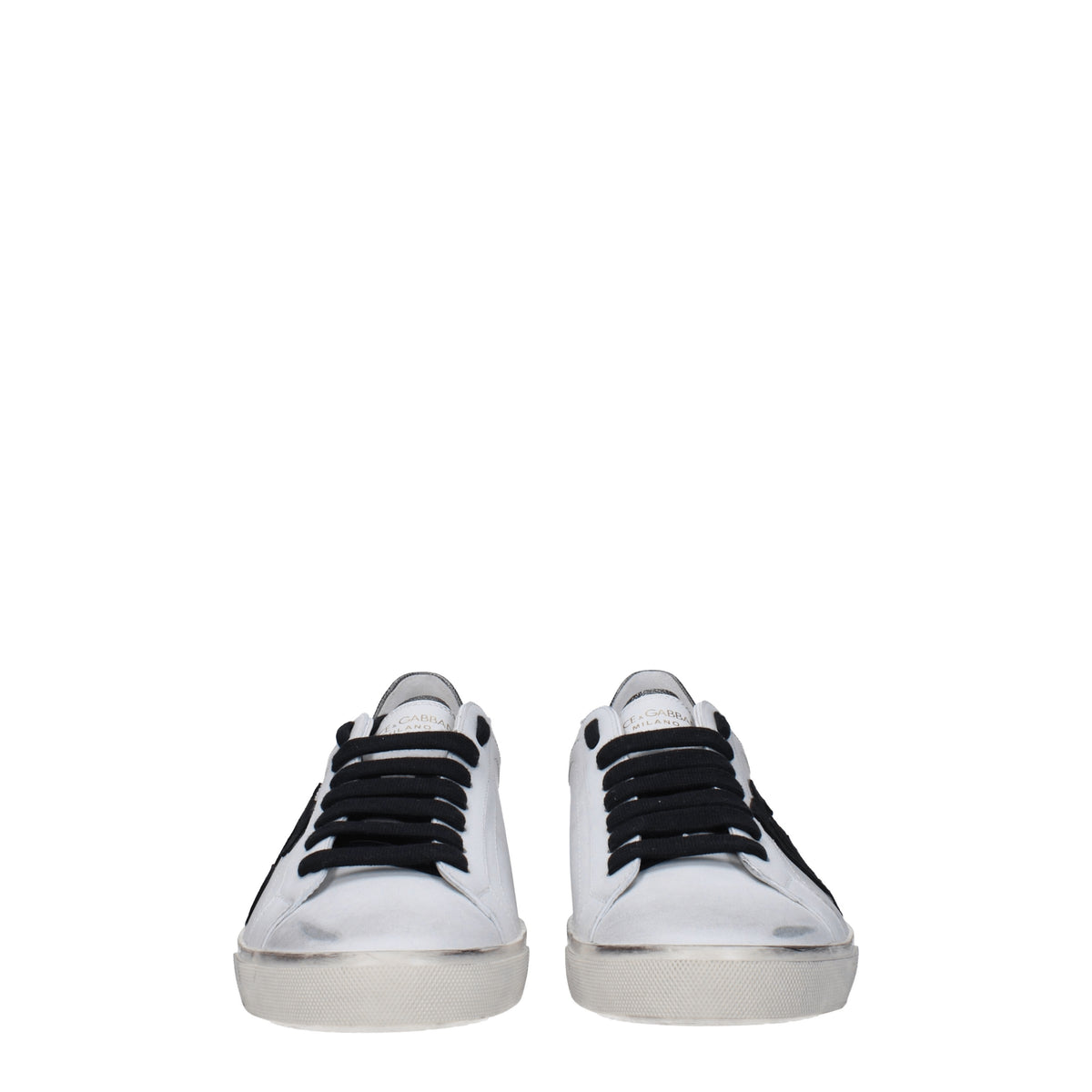 Dolce&Gabbana Sneakers Uomo Pelle Bianco Argento