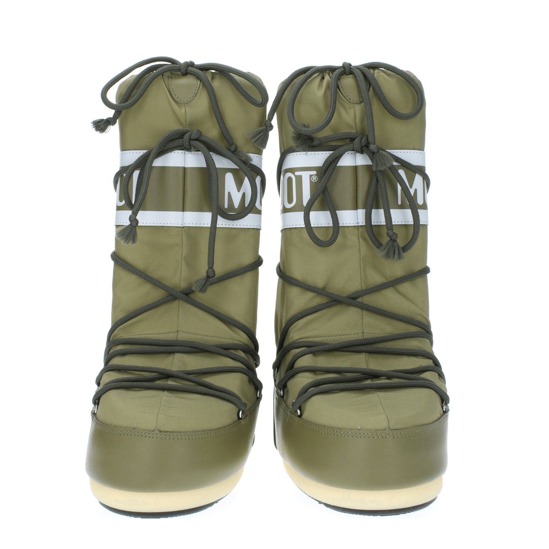 Moon Boot Stivaletti Donna Tessuto Verde Cachi