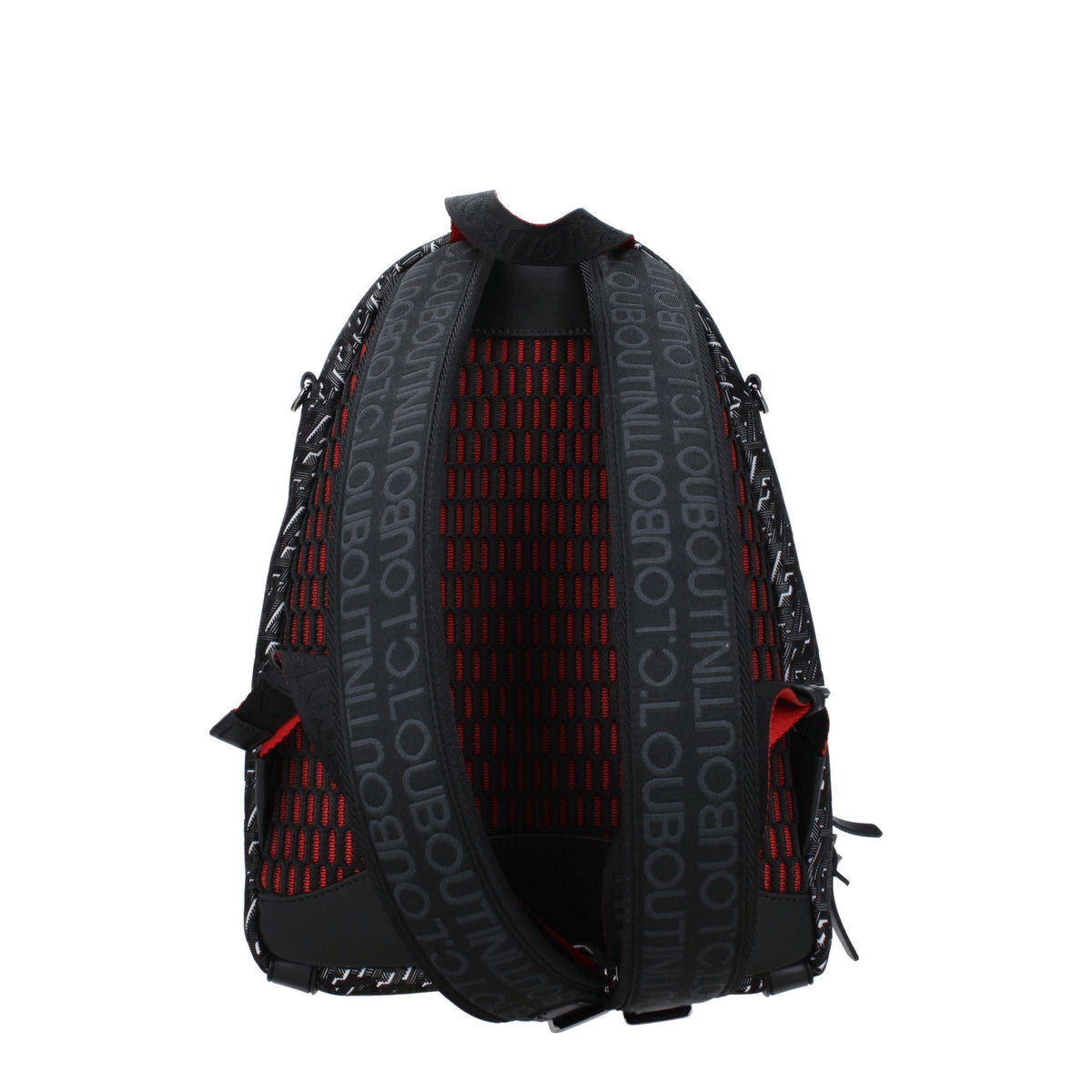 Louboutin Zaini e Marsupi backparis Uomo Tessuto Nero Rosso