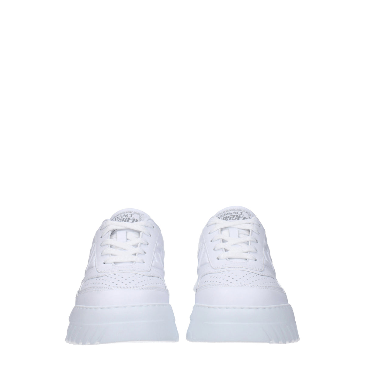 Versace Sneakers odissea greca Uomo Pelle Bianco Bianco Ottico