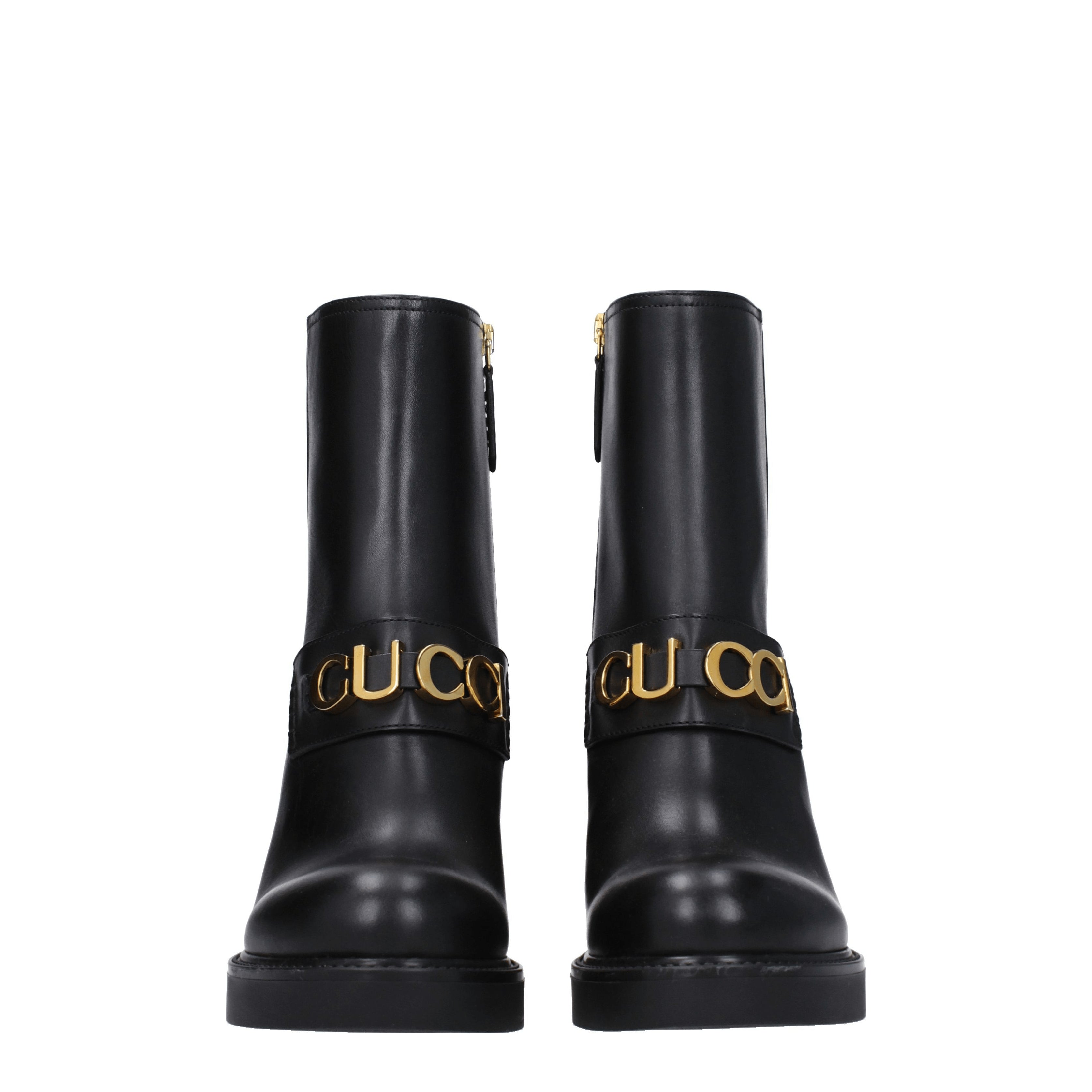 Leather gucci boots shops