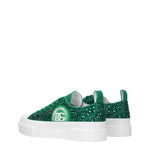 Dolce&Gabbana Sneakers Donna Tessuto Verde Smeraldo