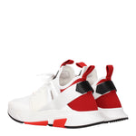 Tom Ford Sneakers Uomo Tessuto Bianco Rosso