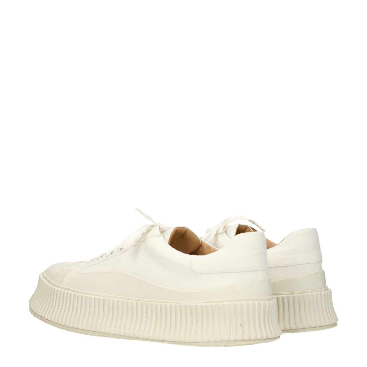 Jil Sander Sneakers Uomo Tessuto Beige Avorio