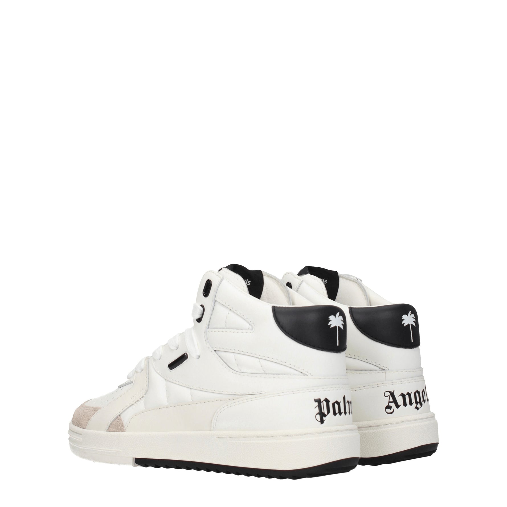 Palm Angels Sneakers Donna Pelle Bianco Nero