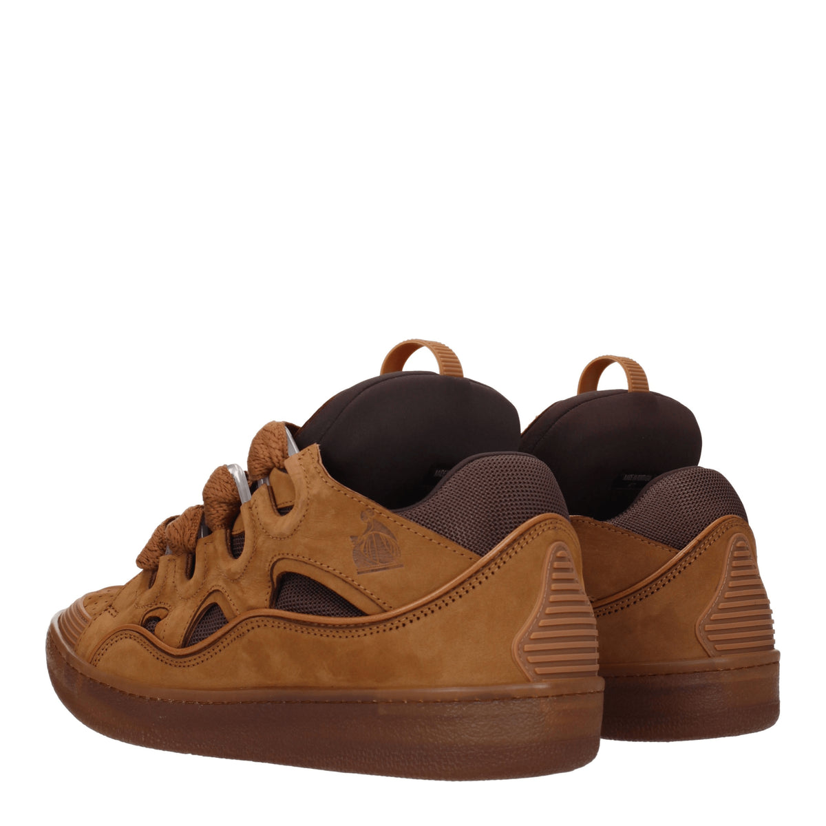 Lanvin Sneakers curb Uomo Camoscio Marrone Tan