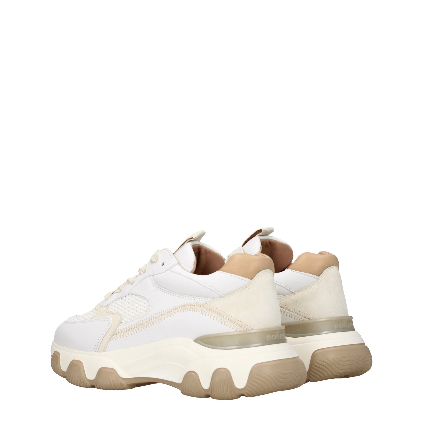 Hogan Sneakers hyperactive memory foam Donna Pelle Bianco Beige