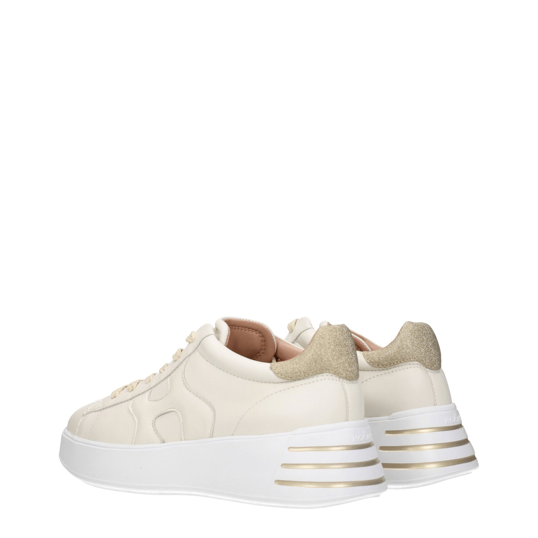 Hogan Sneakers rebel memory foam Donna Pelle Beige Beige Chiaro