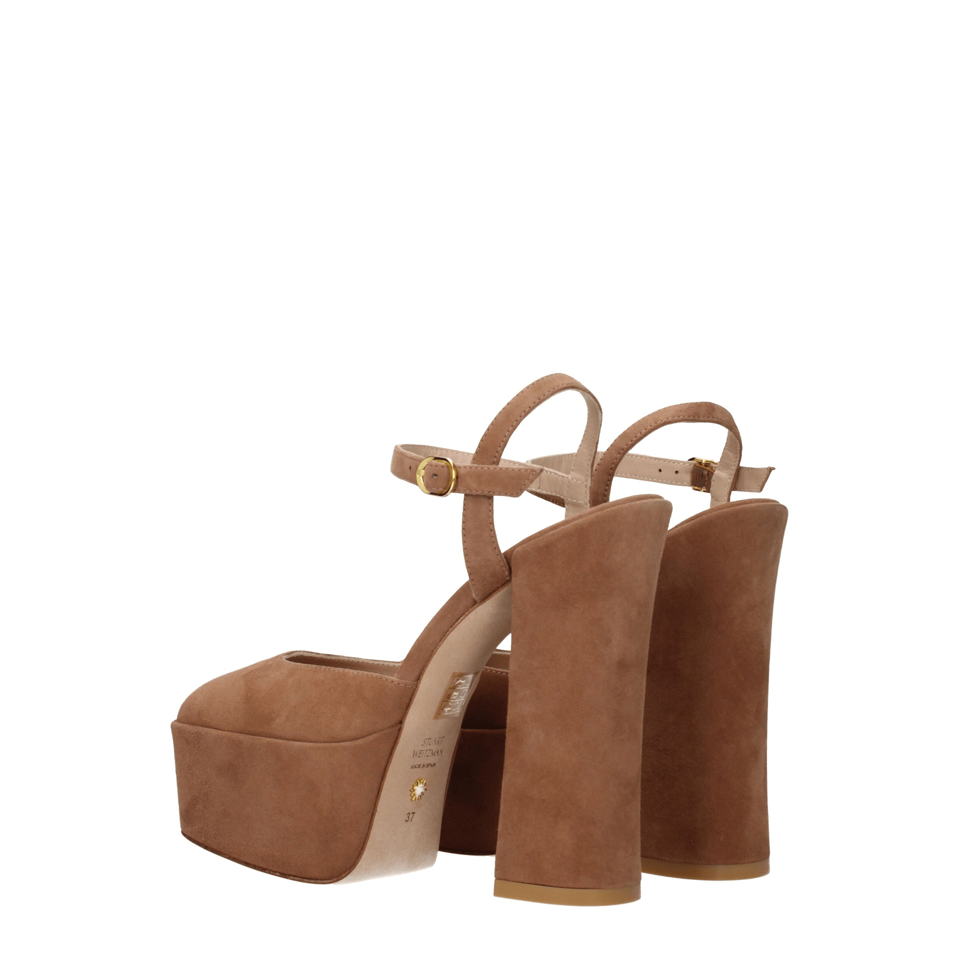 Stuart Weitzman suede shops beige Wedge