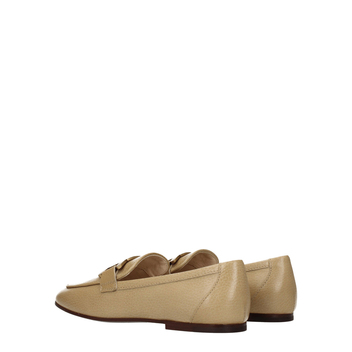 Tod's Mocassini Donna Pelle Beige Corda