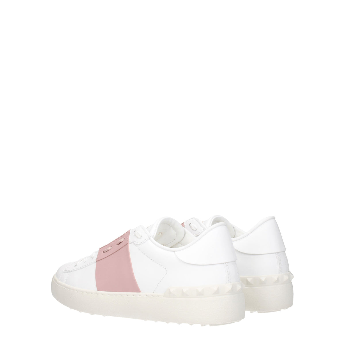 Valentino Garavani Sneakers Donna Pelle Bianco Acqua alle Rose