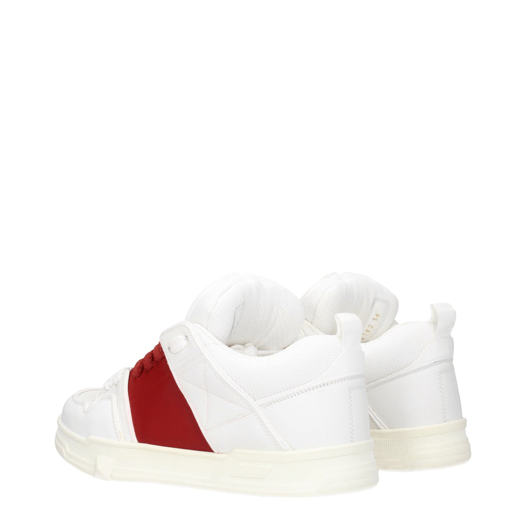 Valentino Garavani Sneakers Donna Pelle Bianco Rosso