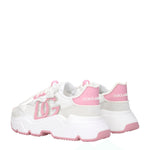 Dolce&Gabbana Sneakers Donna Tessuto Bianco Rosa