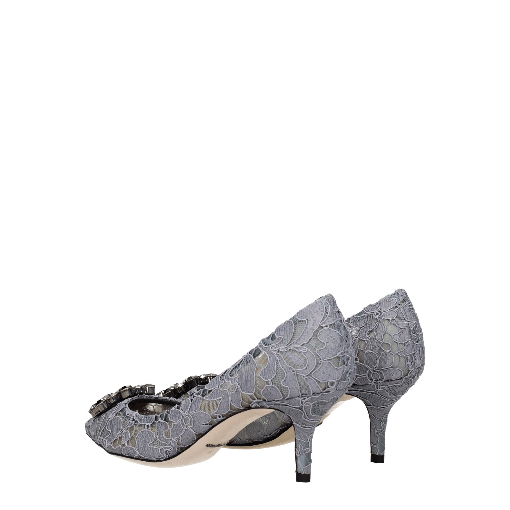 Dolce&Gabbana Décolleté Donna Pizzo Grigio Grigio Scuro