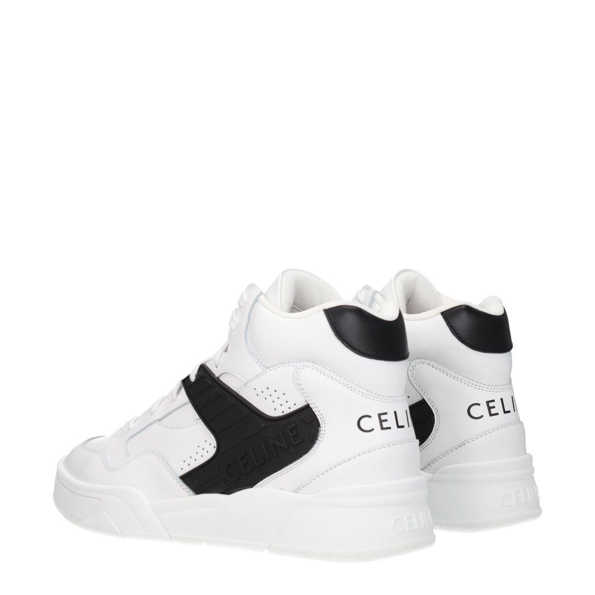 Celine Sneakers Uomo Pelle Bianco Nero