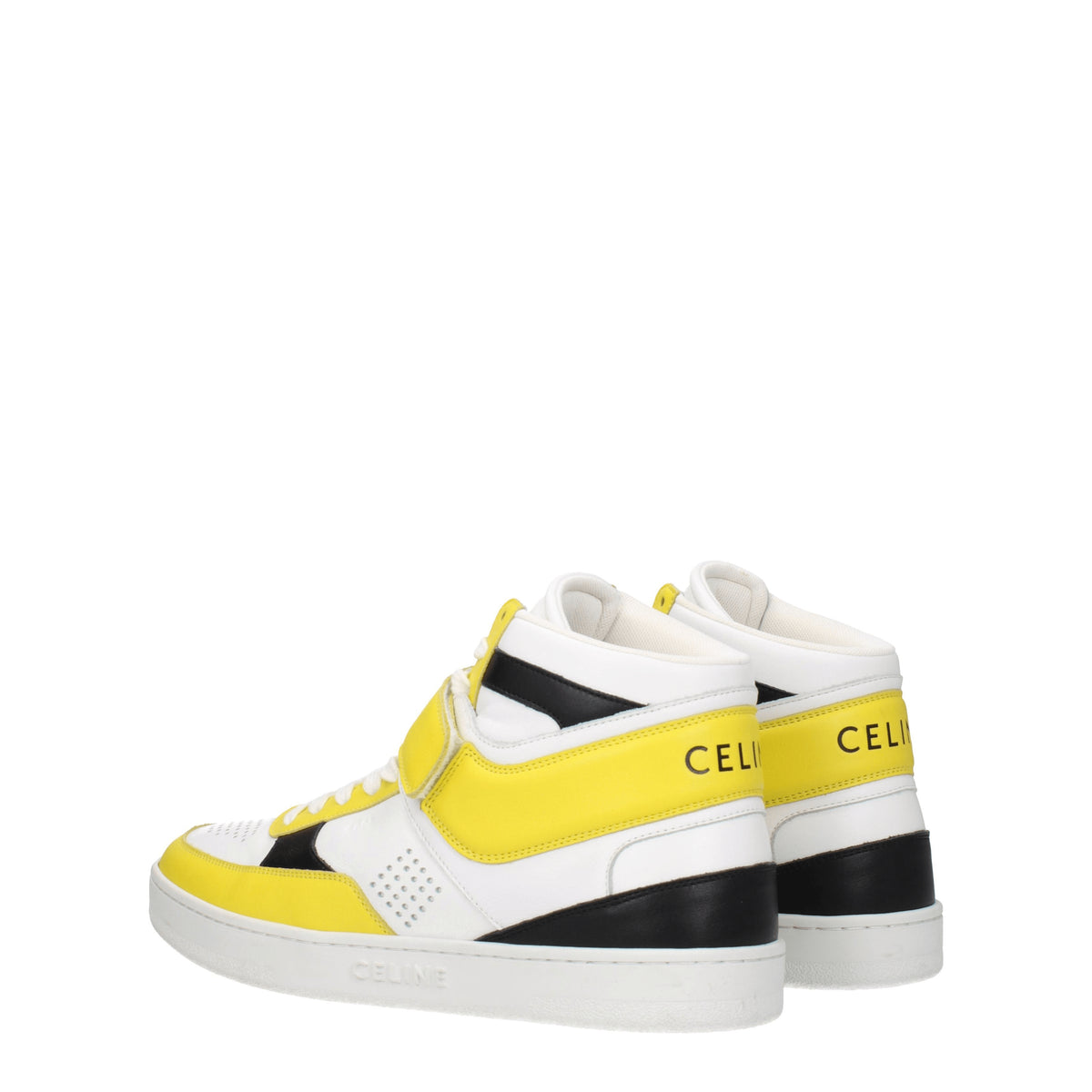 Celine Sneakers Uomo Pelle Bianco Giallo