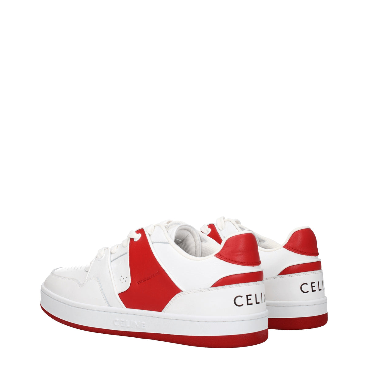 Celine Sneakers Donna Pelle Bianco Rosso