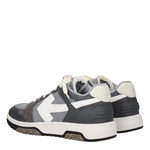 Off-White Sneakers Uomo Tessuto Grigio Grigio Scuro