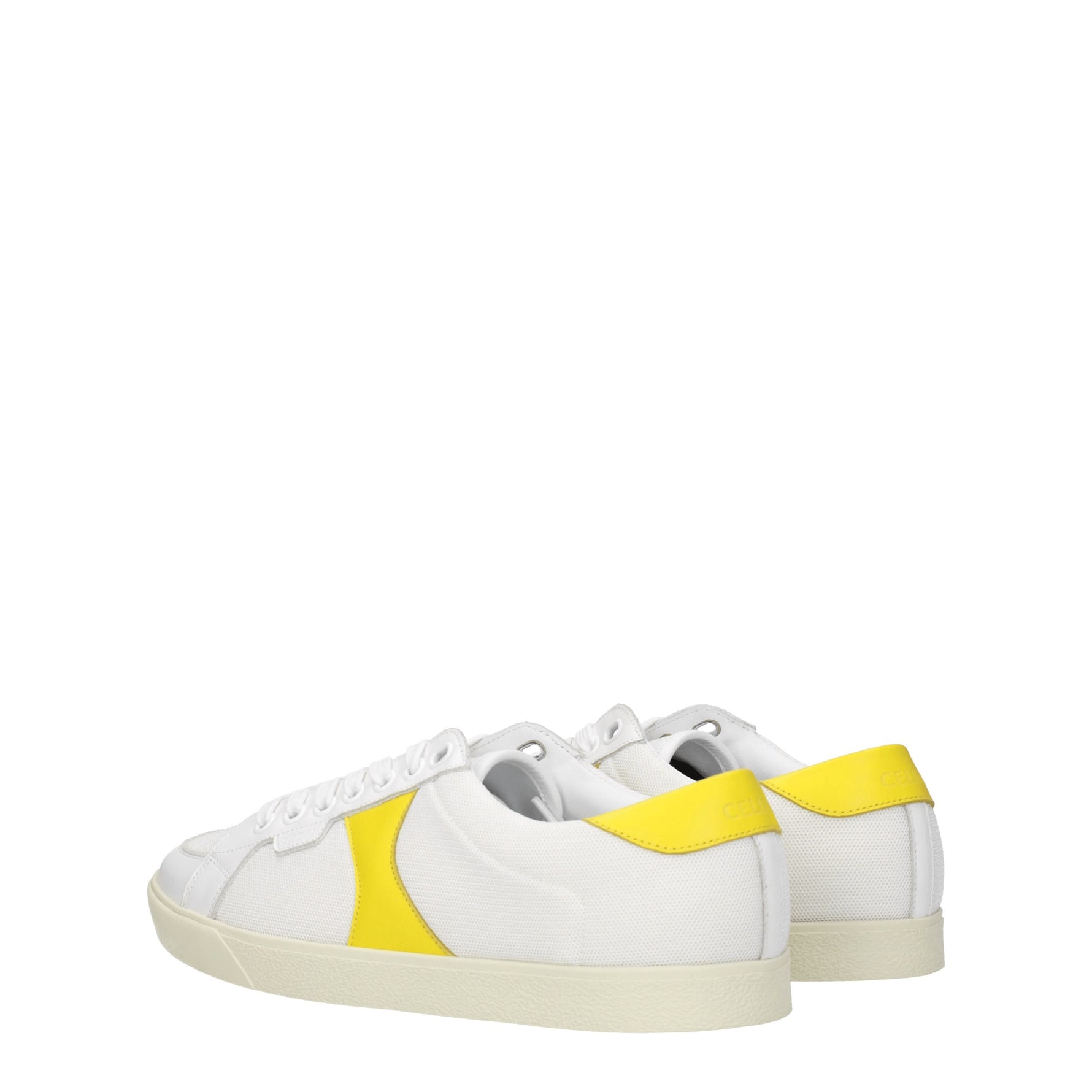 Celine Sneakers Uomo Tessuto Bianco Giallo