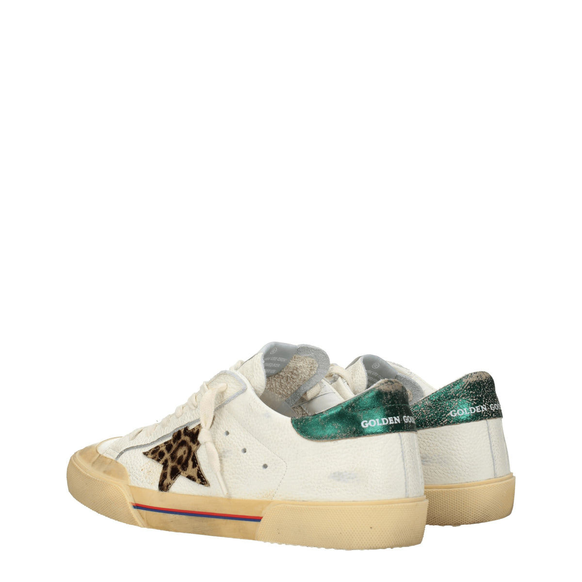 Golden Goose Sneakers super star Uomo Pelle Beige Crema