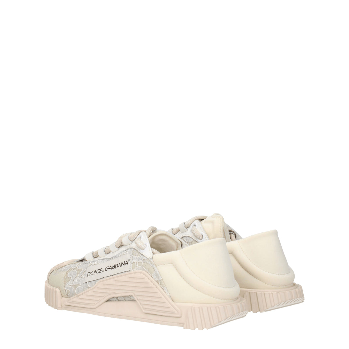 Dolce&Gabbana Sneakers Donna Tessuto Beige Ghiaccio