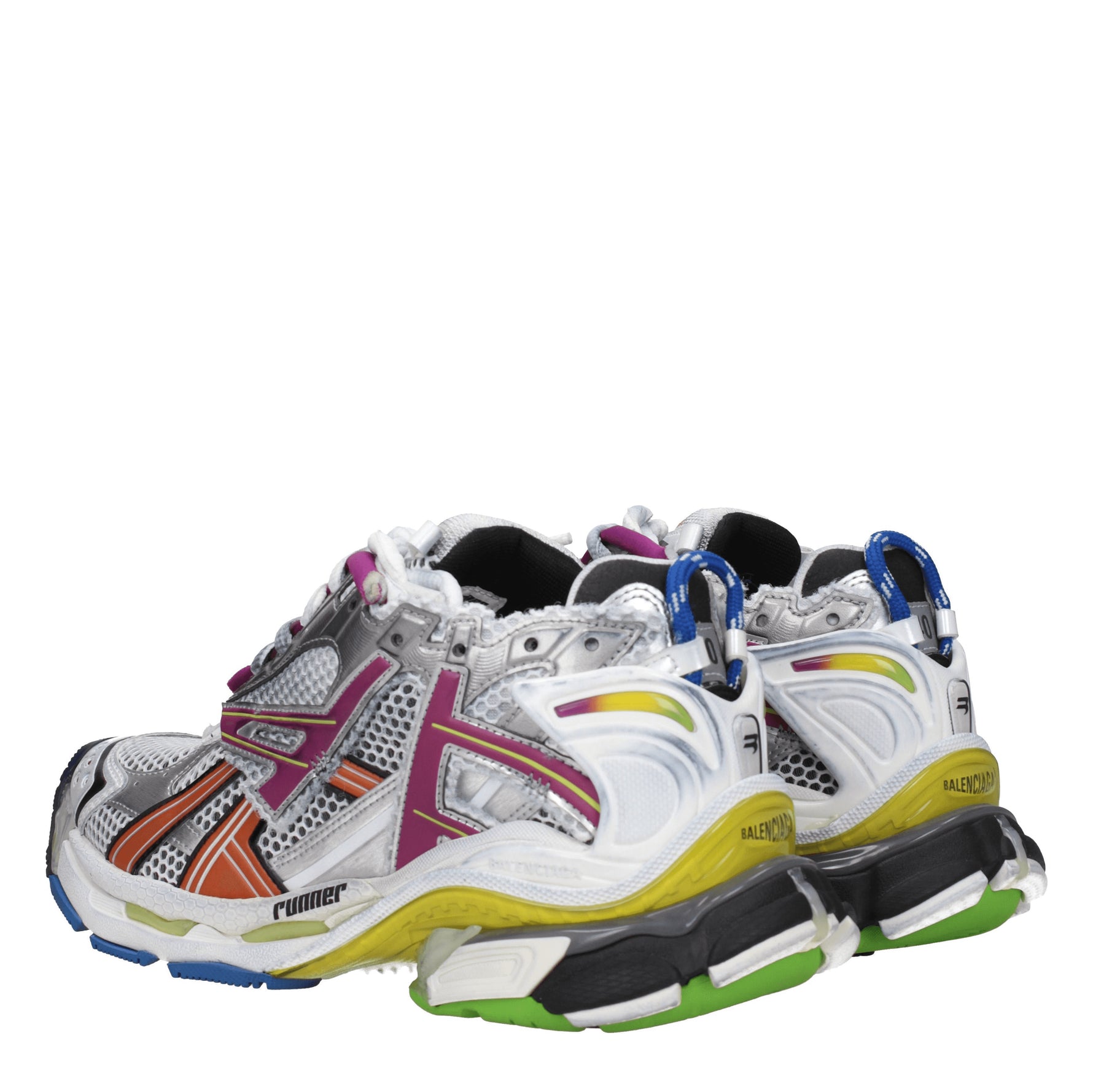 Balenciaga Sneakers runner Uomo Tessuto Argento Viola