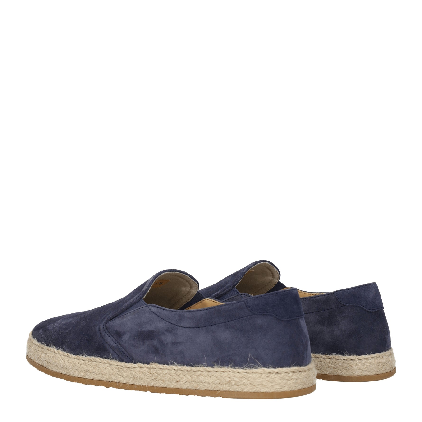 Brunello Cucinelli Slip On Uomo Camoscio Blu