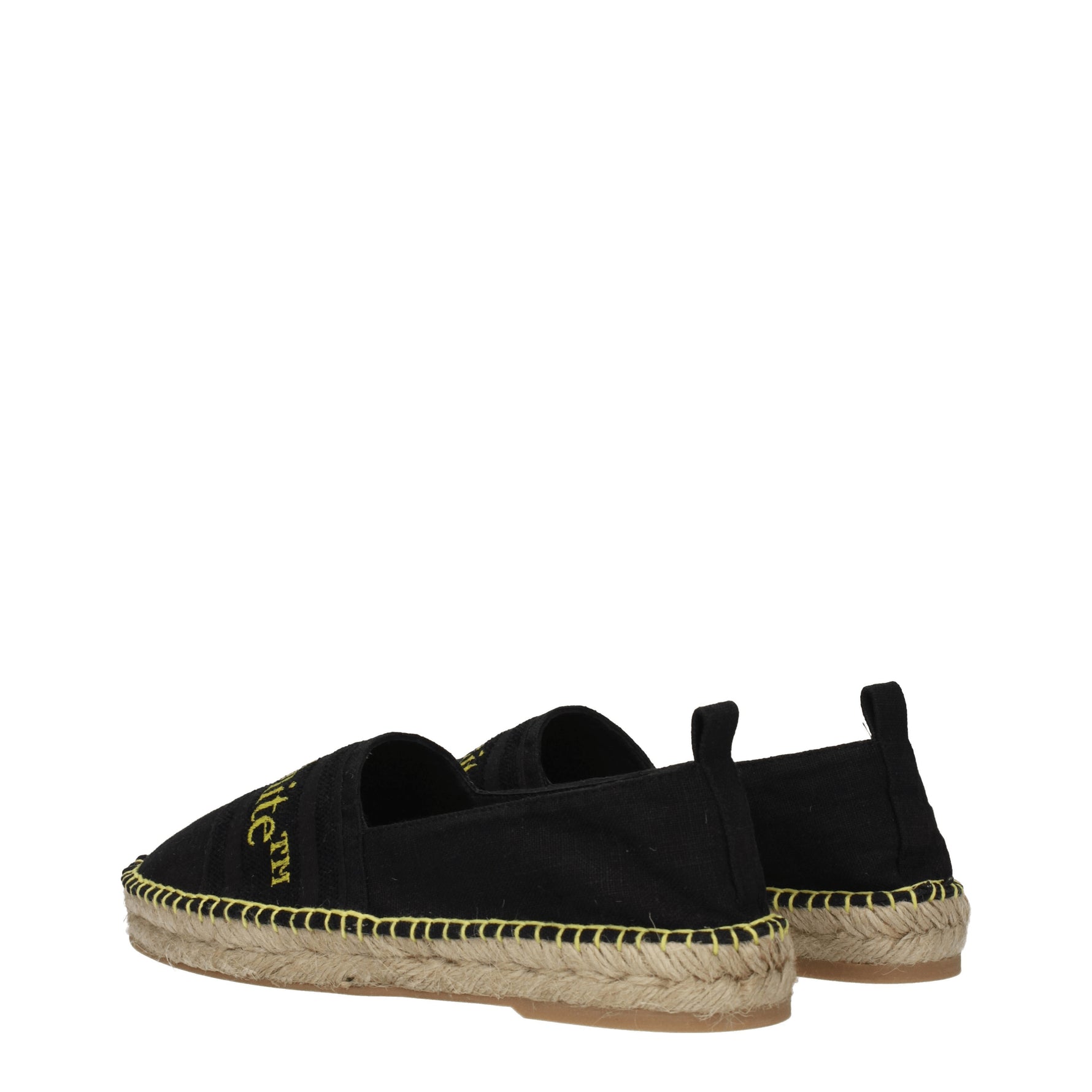 Off-White Espadrillas bookish Donna Tessuto Nero Giallo