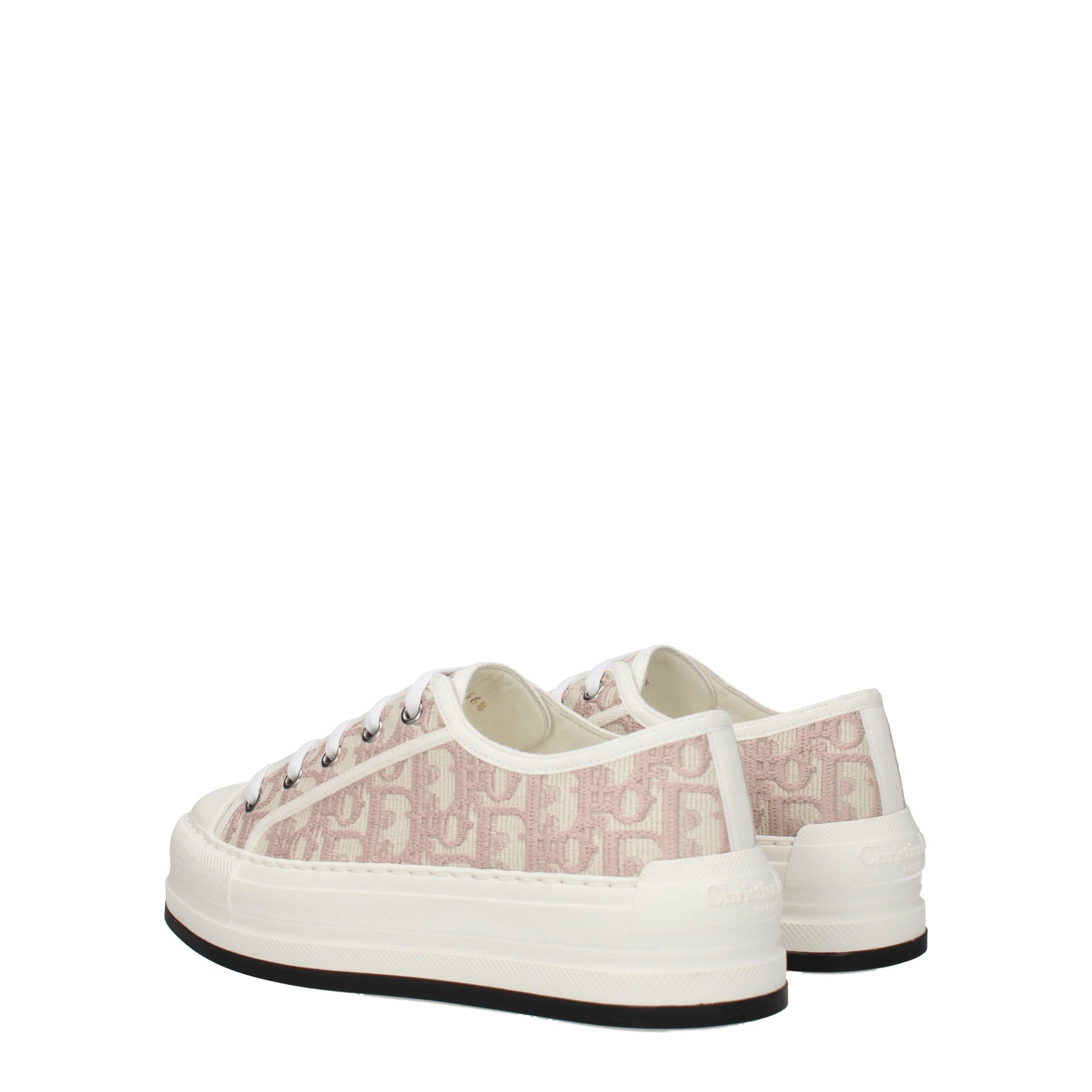 Christian Dior Sneakers Donna Tessuto Beige Rosa Polvere