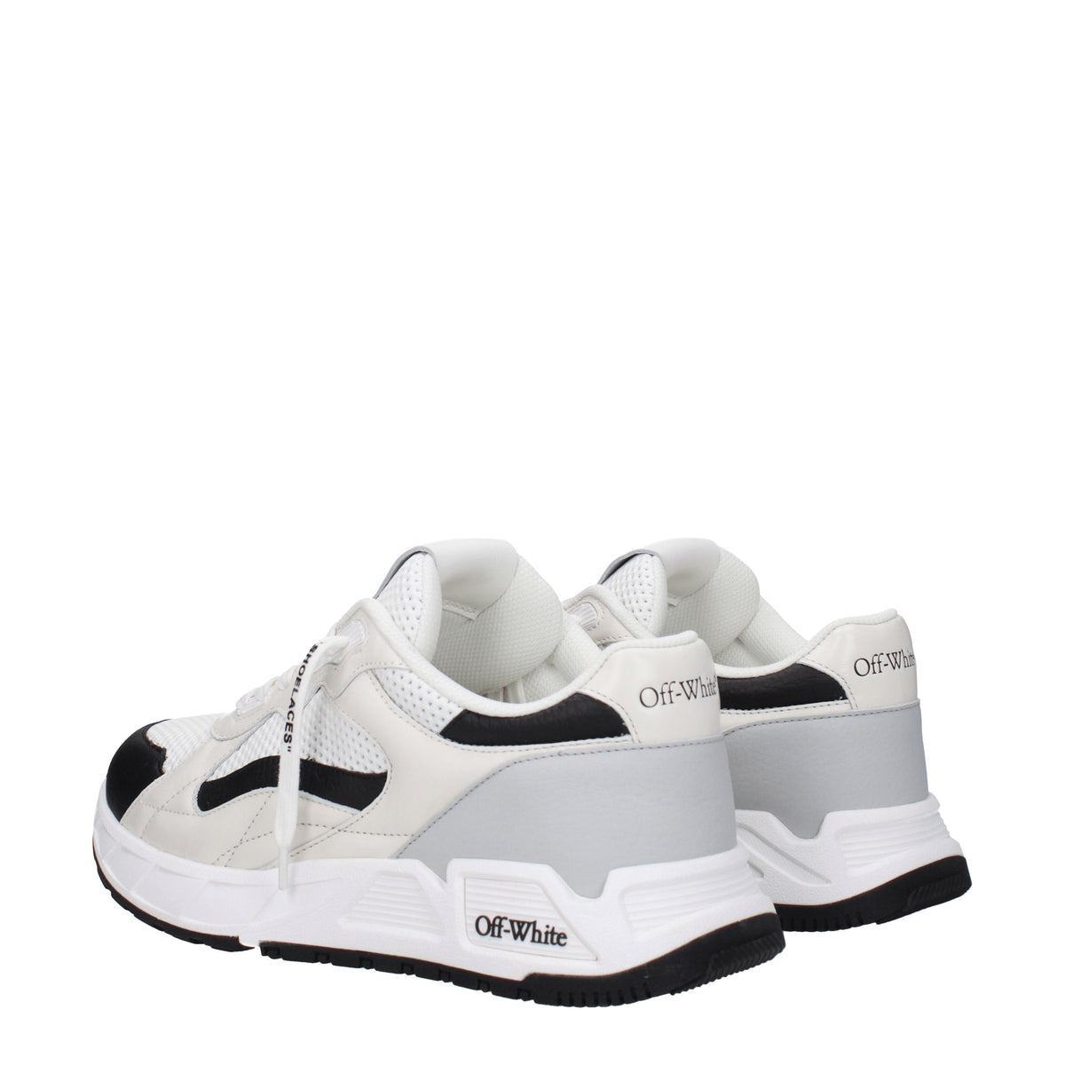 Off-White Sneakers Uomo Tessuto Bianco Nero