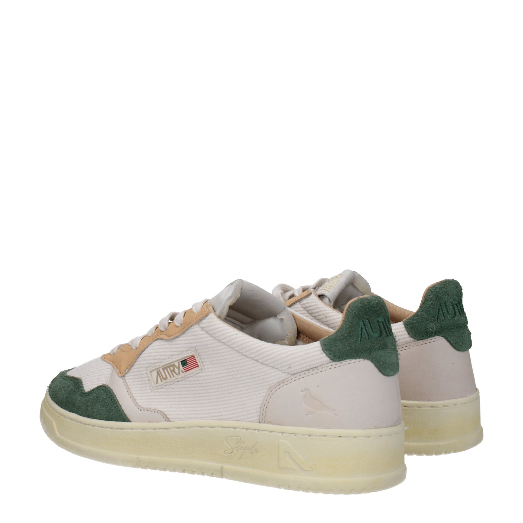 Autry Sneakers Uomo Tessuto Bianco Verde