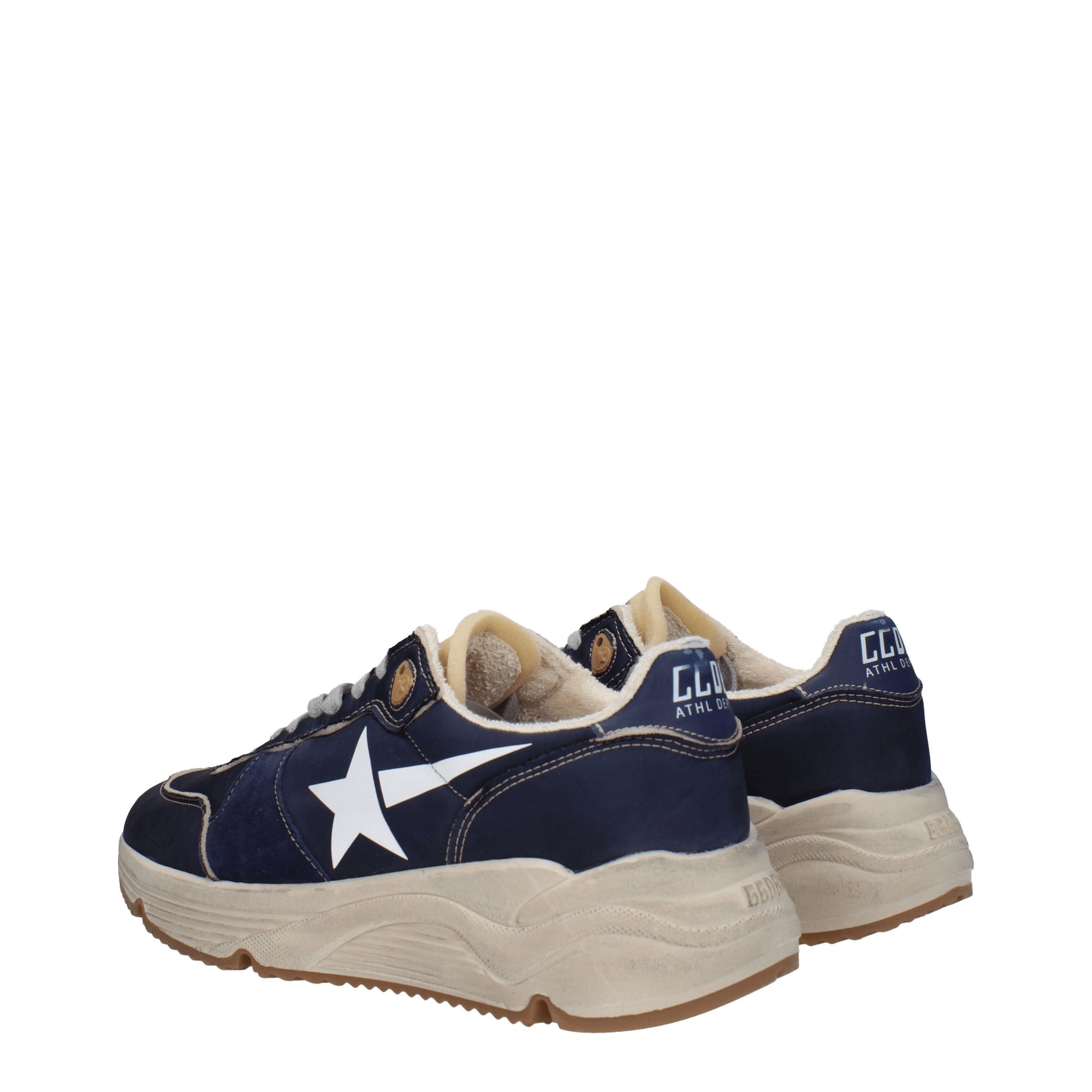 Golden Goose Sneakers running Uomo Pelle Blu Blu Scuro