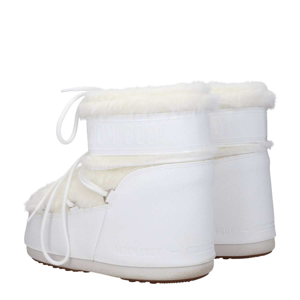 Moon Boot Stivaletti Donna Pelle Bianco Bianco Ottico