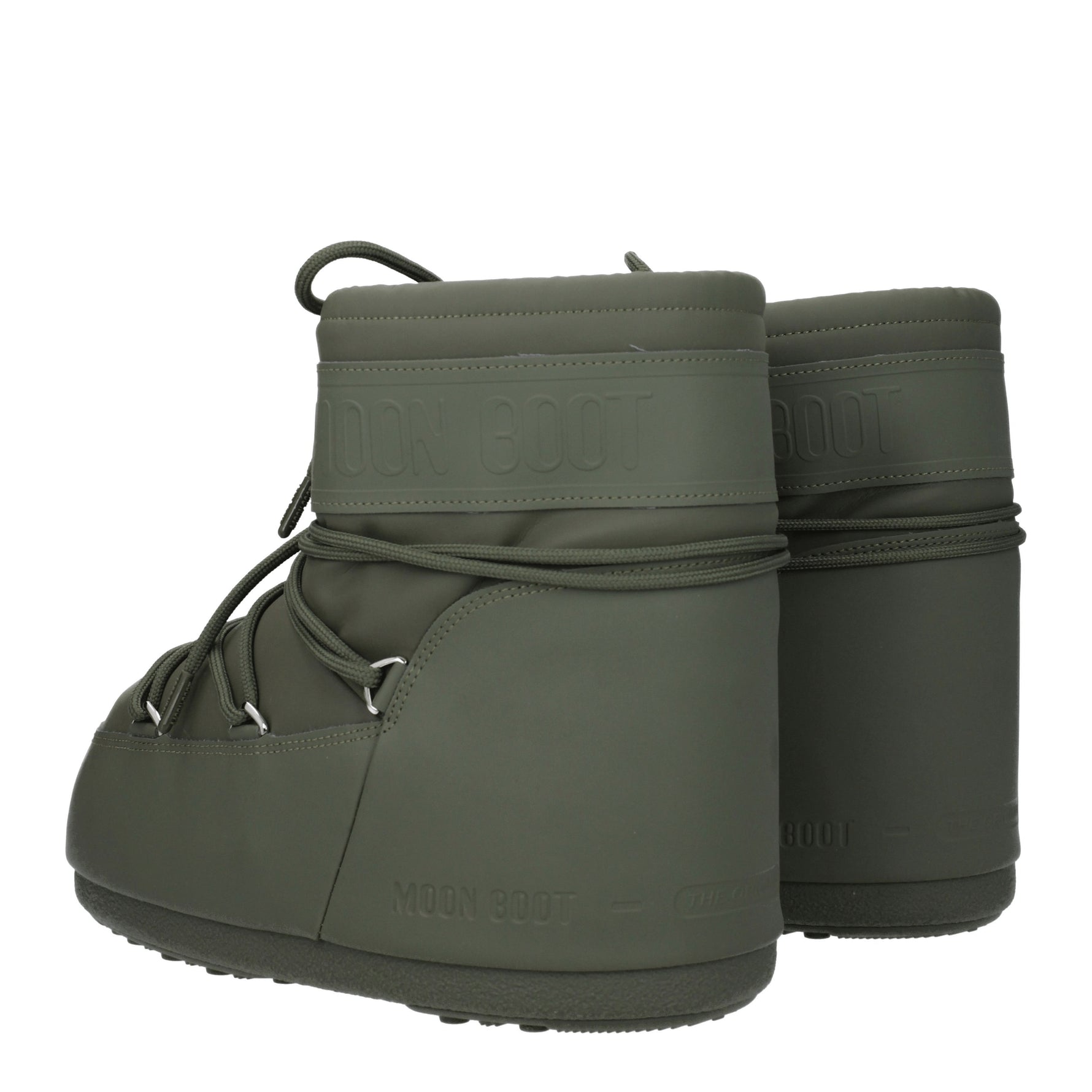 Moon Boot Stivaletti icon low Uomo Tessuto Verde Cachi