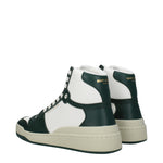 Saint Laurent Sneakers Donna Pelle Bianco Verde Scuro