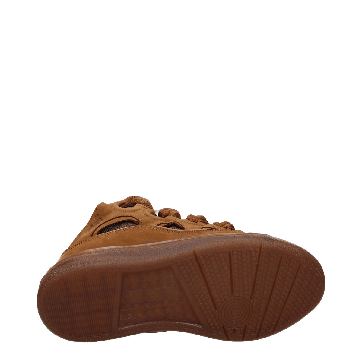 Lanvin Sneakers curb Uomo Camoscio Marrone Tan