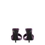 Saint Laurent Sandali baliqua Donna Velluto Viola Malva