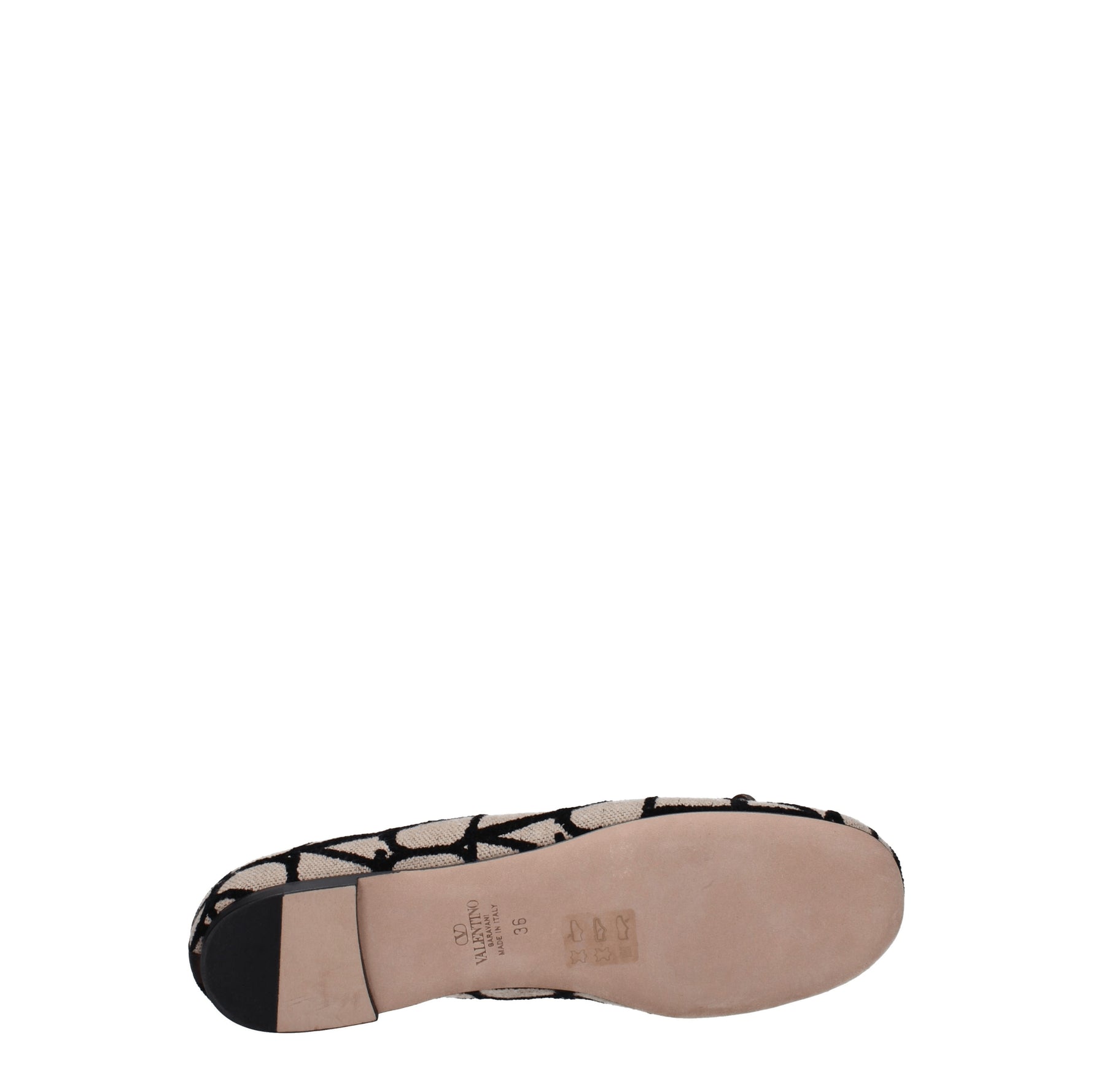 Valentino Garavani Ballerine Donna Tessuto Beige Marrone