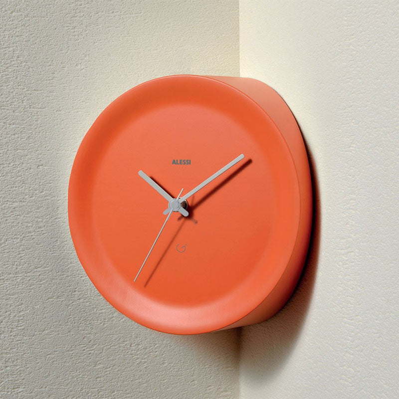 Alessi Horloges Murale Maison Résine Thermoplastique Orange